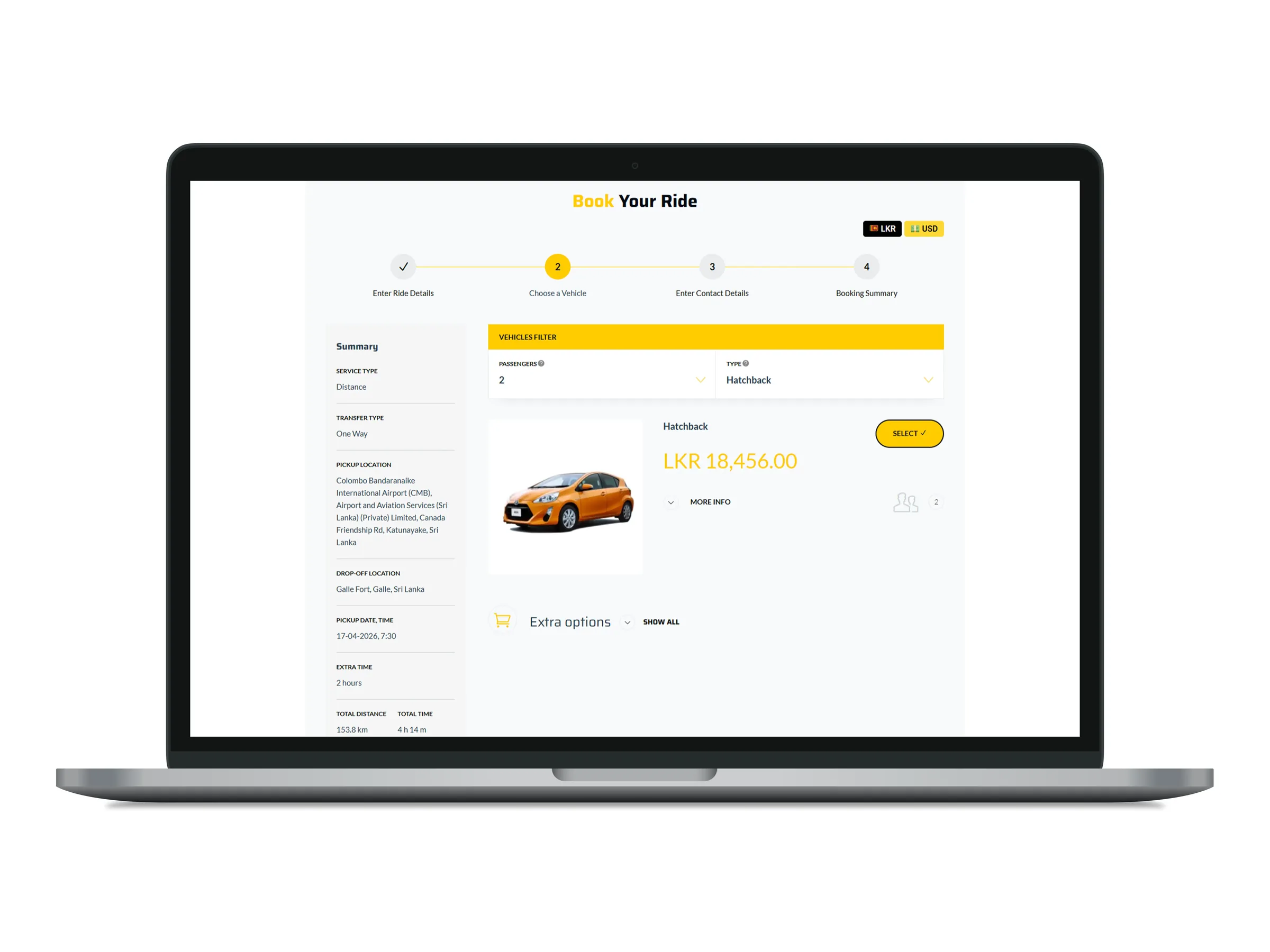 JoyCabs Book Your Ride interface